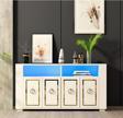 DemonteHome Calvi̇ndh Led Aydinlatmali Konsol Beyaz-Altin