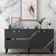 DemonteHome İri̇sdh Lazer Desenli̇ Konsol Antrasi̇t Gümüş