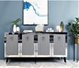 Demonte Home Baredh Lazer Desenli̇ Konsol Antrasi̇t Gümüş
