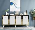 DemonteHome Baredh Lazer Desenli̇ Konsol Beyaz Altin