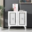 DemonteHome Capri̇dh 75 Cm Konsol Beyaz Gümüş