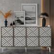 DemonteHome Gracedh Konsol Beyaz (Cevi̇z Desen)