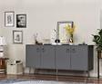 DEMONTE DECOR Solle 160 Cm 4 Kapakli ,Rafli Konsol Antrasi̇t