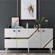 DemonteHome İri̇sdh Lazer Desenli̇ Konsol Beyaz Altin