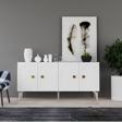 DemonteHome Owendh Konsol Beyaz (Beyaz Desen)