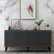 DemonteHome Dört Kapakli 150 Cm Selendh Konsol Antrasi̇t-Cevi̇z