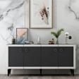 DemonteHome Dört Kapakli 150 Cm Selendh Konsol Antrasi̇t-Beyaz