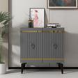 DemonteHome Yumydh 75 Cm Konsol Antrasi̇t Altin