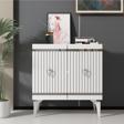 DemonteHome Yumydh 75 Cm Konsol Beyaz Gümüş