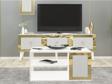 DemonteHome Baredh Lazer Desenli̇ 90 Cm Orta Sehpa Beyaz Altin