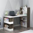 DemonteHome Ni̇rvanadh 120X60 Cm Ki̇taplikli Çalişma Masasi Beyaz Cevi̇z