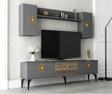 DemonteHome Lunadh 180 Cm Tv Ünitesi Antrasit Ceviz