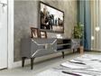 DemonteHome Yumedidh 2 Raflı 2 Kapaklı Tv Ünitesi Antrasit Gümüş