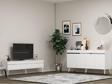 DemonteHome Defnedh Tv Sehpasi Ve Konsol 2'Li̇ Salon Takimi Beyaz-Gümüş