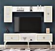 DemonteHome Ni̇ldh 150 Cm Tv Üni̇tesi̇ Beyaz Altin