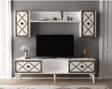 DemonteHome Helendh Tv Üni̇tesi̇ Takimi Beyaz-(Cevi̇z Desen)