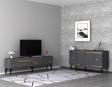DemonteHome Lenoradh Tv Sehpasi (Alt Modül) Ve Konsol 2'Li̇ Salon Takimi Antrasi̇t-Altin