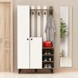 DemonteHome Meyradh 2 Kapakli 12 Rafli Portmanto Cevi̇z Beyaz