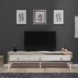 DemonteHome Ponnydh Tv Sehpası Beyaz Altın
