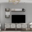 DemonteHome Gracedh Tv Üni̇tesi̇ Takimi Beyaz-(Cevi̇z Desen)