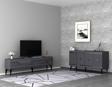 DemonteHome Lenoradh Tv Sehpasi (Alt Modül) Ve Konsol 2'Li̇ Salon Takimi Antrasi̇t-Gümüş