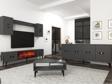 DemonteHome Flydh 180 Cm Şömi̇neli̇(B) Tv Üni̇tesi̇, Konsol(Kx180) Ve Orta Sehpa Salon Takimi Antrasi̇t