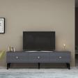 DemonteHome Mi̇dasdh Tv Stand (Alt Modül) Antrasi̇t-Gümüş