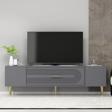 DemonteHome Dekol3Dh Tv Sehpası Antrasit Altın