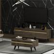 DemonteHome Defnedh Lazer Desenli̇ Orta Sehpa Cevi̇z Altin