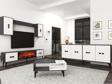 DemonteHome Flydh 180 Cm Şömi̇neli̇(B) Tv Üni̇tesi̇, Konsol(Kx180) Ve Orta Sehpa Salon Takimi Antrasi̇t Beyaz
