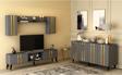 DemonteHome Aseldh Tv Üni̇tesi̇ Ve Konsol 2'Li̇ Salon Takimi Antrasi̇t-Altin