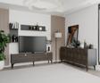 DemonteHome Tucasdh Tv Üni̇tesi̇ Ve Konsol 2'Li̇ Salon Takimi Antrasi̇t- (Cevi̇z Desen)
