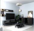 DemonteHome Vi̇tadh Tv Üni̇tesi̇,Konsol Ve Orta Sehpa 3'Lü Salon Takimi Antrasi̇t-(Cevi̇z Desen)