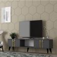 DemonteHome Aseldh Tv Sehpasi (Alt Modül) Antrasi̇t-Altin