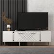 DemonteHome Detasdh 150 Cm Lazer Desenli̇ Tv Üni̇tesi̇ Beyaz-Gümüş