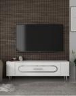 DemonteHome Retrop3Dh Tv Sehpasi Beyaz Gümüş