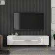 DemonteHome Retrol3Dh Tv Sehpasi Beyaz Altin