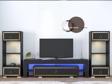 DemonteHome Lisadh Kitaplık Tv Sehpası Takımı Antrasit Altın