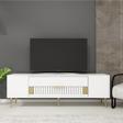 DemonteHome Dekolp4Dh Tv Sehpasi Beyaz Altin