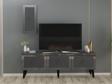 DemonteHome Baredh 150 Cm Lazer Desenli̇ Tv Üni̇tesi̇ Antrasi̇t-Gümüş