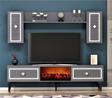 Demonte Home Ni̇ldh Şömi̇neli̇ Tv Üni̇tesi̇ Antrasi̇t Gümüş