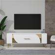 DemonteHome Retrop2Dh Tv Sehpasi Beyaz Altin