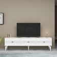 DemonteHome Mi̇dasdh Tv Stand (Alt Modül) Beyaz-Gümüş