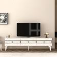 DemonteHome Noradh Tv Sehpasi (Alt Modül) Beyaz-Gümüş