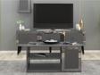 Demonte Home Baredh Lazer Desenli̇ 90 Cm Orta Sehpa Antrasi̇t Gümüş