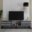 DemonteHome Peli̇ndh Tv Sehpasi Antrasi̇t-Gümüş