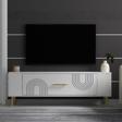 DemonteHome Retrol2Dh Tv Sehpasi Beyaz Altin