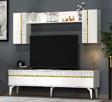 DemonteHome Defnedh 180 Cm Tv Üni̇tesi̇ Beyaz Altin