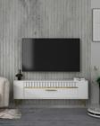 DemonteHome Retrolp1Dh Tv Sehpasi Beyaz Altin