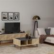 DemonteHome Drawdh Orta Sehpa Safi̇r Meşe Royalmermer